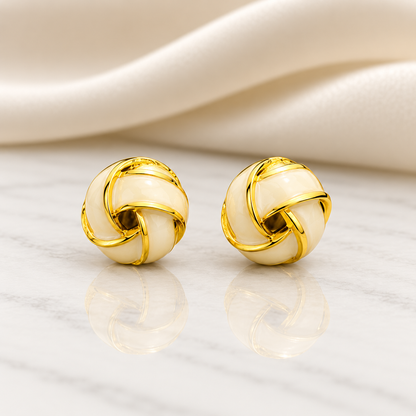 Anti-Tarnish Gold Knot Studs for Women | Gemsilk
