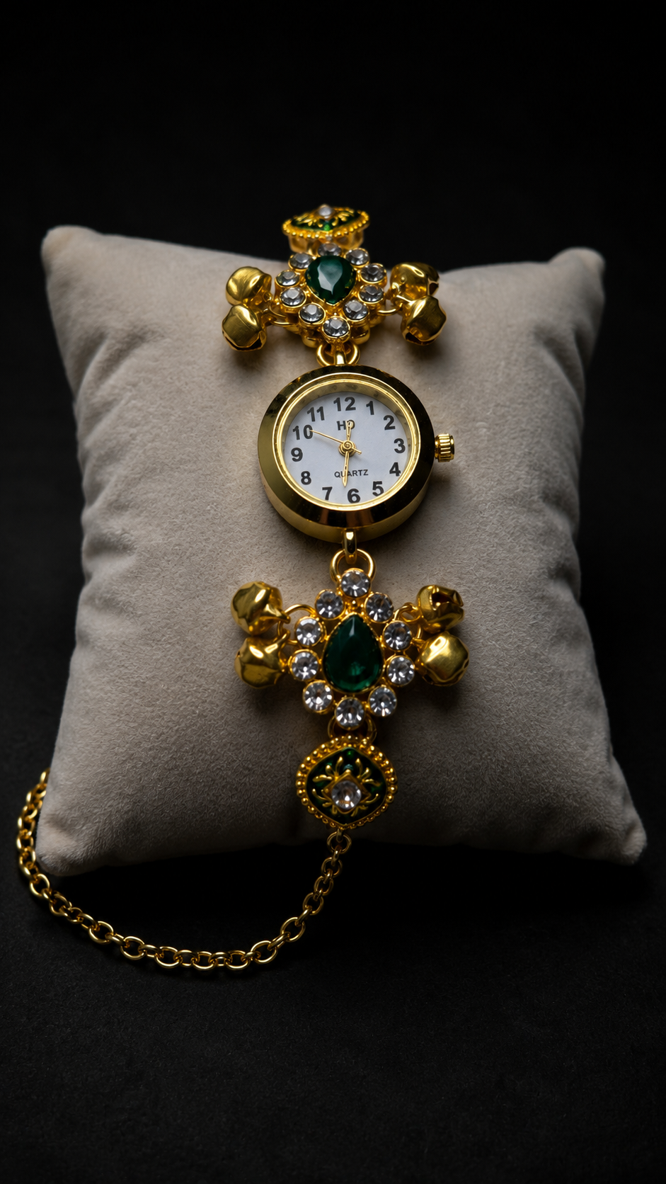 Traditional Gold Plated Bracelet Watch for Women | GEMSILK