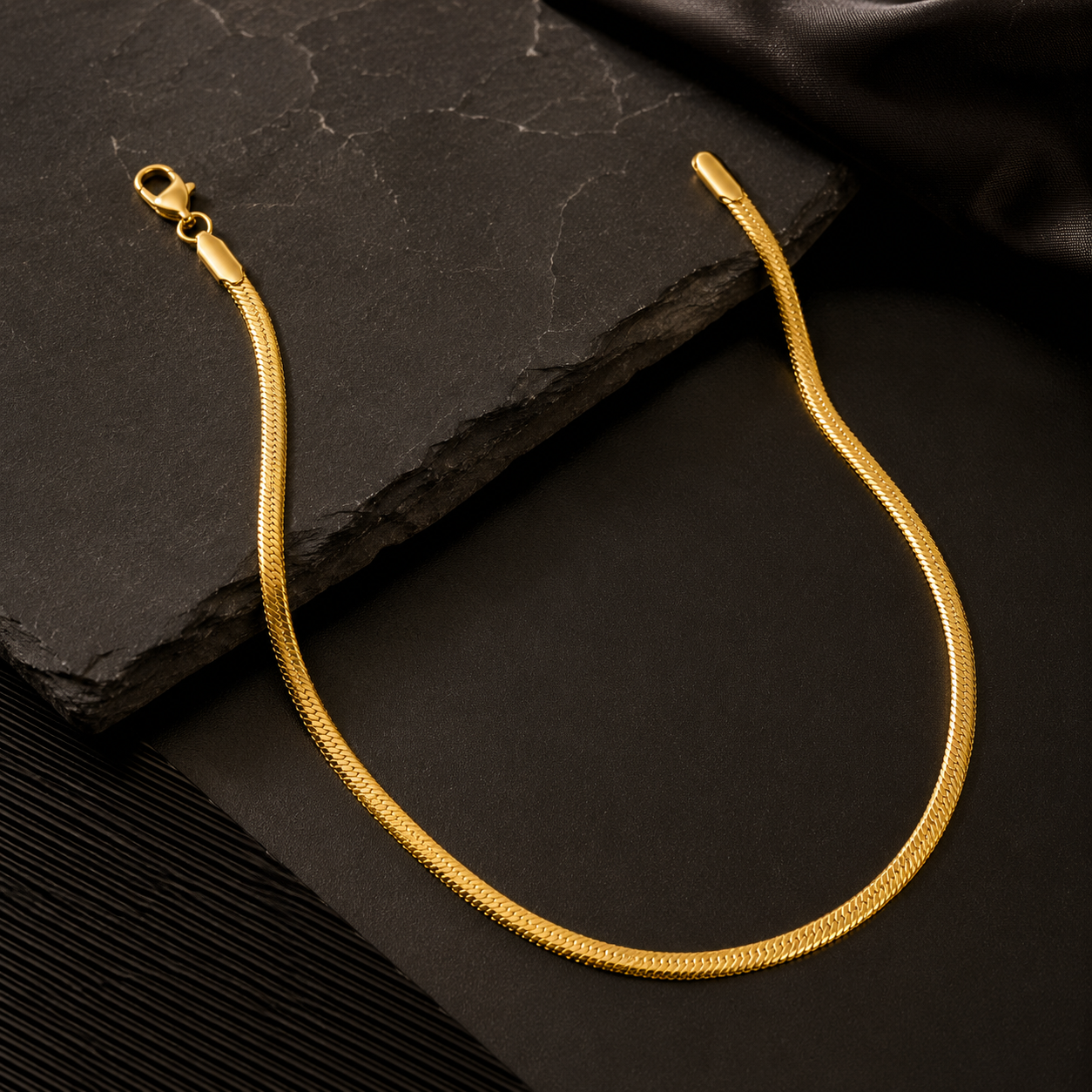 Snake Chain Necklace – Premium Gold Finish | Unisex