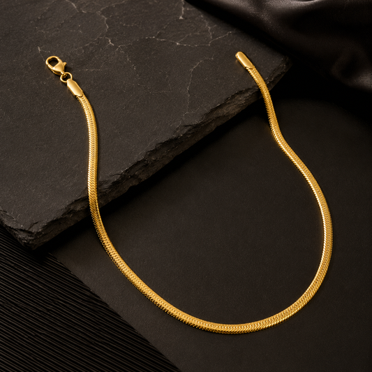 Snake Chain Necklace – Premium Gold Finish | Unisex