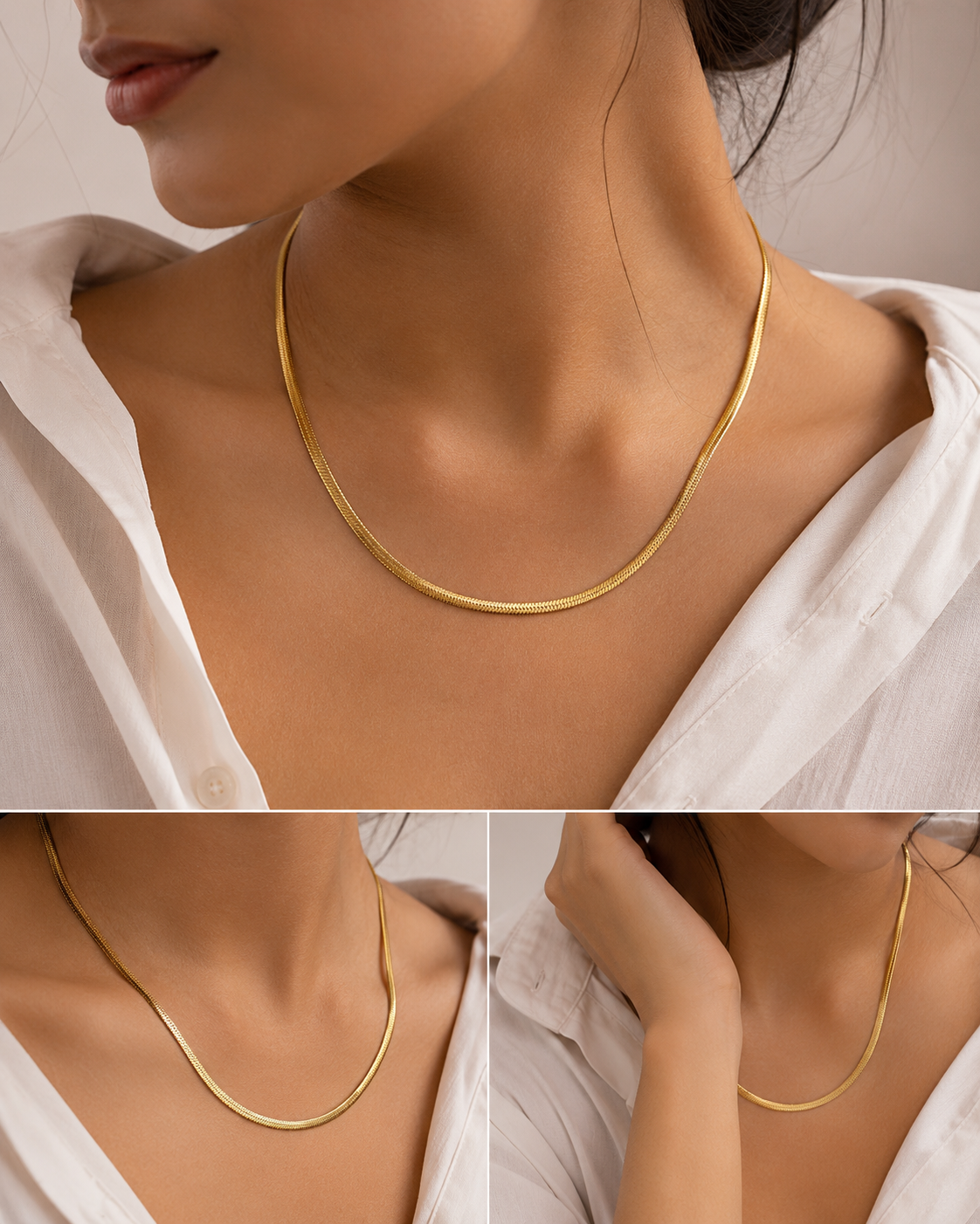Snake Chain Necklace – Premium Gold Finish | Unisex